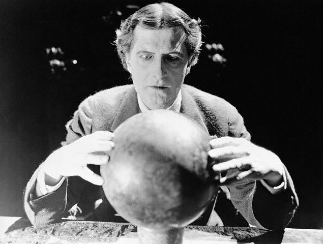 Larry Kent with Rubbing Crystal Ball